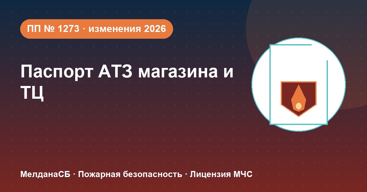Паспорт безопасности магазина и ТЦ по ПП № 1273: изменения 2026 года в Сергиев Посад